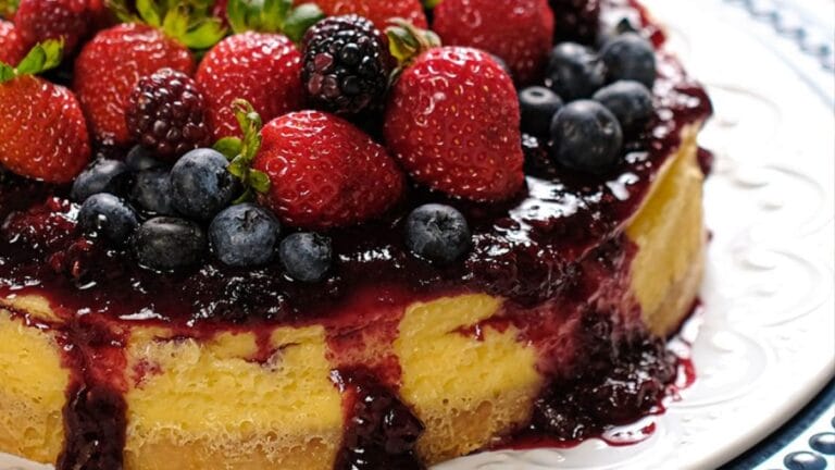 Cheesecake de Frutas Vermelhas e Baunilha: Um Doce Encontro Entre Sabor e Sofisticação